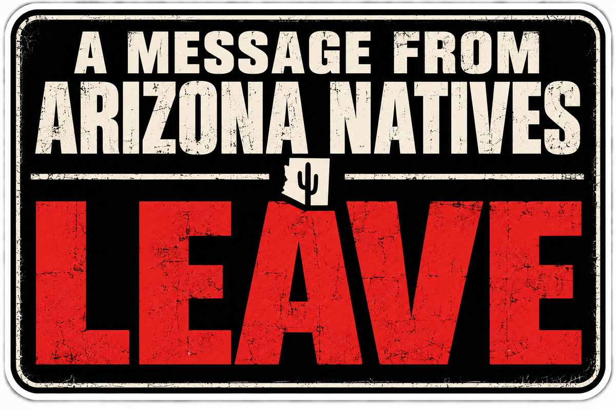 Arizona Natives Leave vinyl sticker