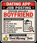 Dating App Job Posting — Boyfriend Vinyl Sticker — Humanity Under Review