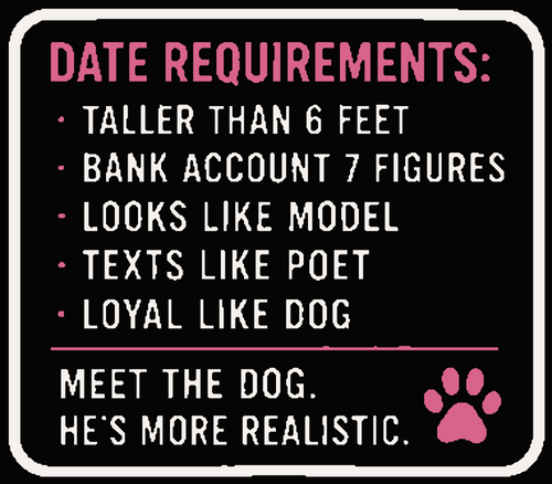 Date Requirements — Meet the Dog Vinyl Sticker — Humanity Under Review