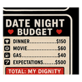 Date Night Budget Vinyl Sticker — Humanity Under Review