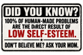 Did You Know low self-esteem Ask Your Mom vinyl sticker
