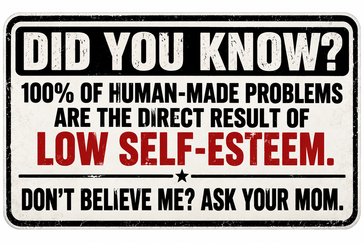 Did You Know low self-esteem Ask Your Mom vinyl sticker