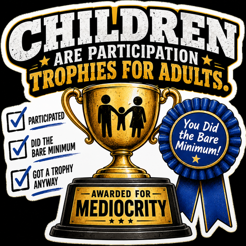 Children Are Participation Trophies for Adults vinyl sticker
