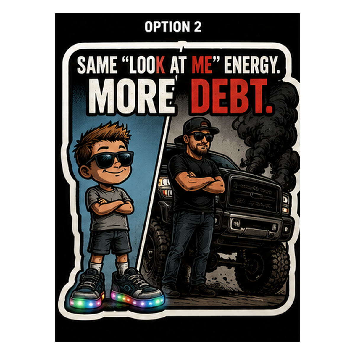 Same Look-at-Me Energy Vinyl Sticker — Humanity Under Review