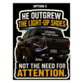 Outgrew the Light-Up Shoes Vinyl Sticker — Humanity Under Review