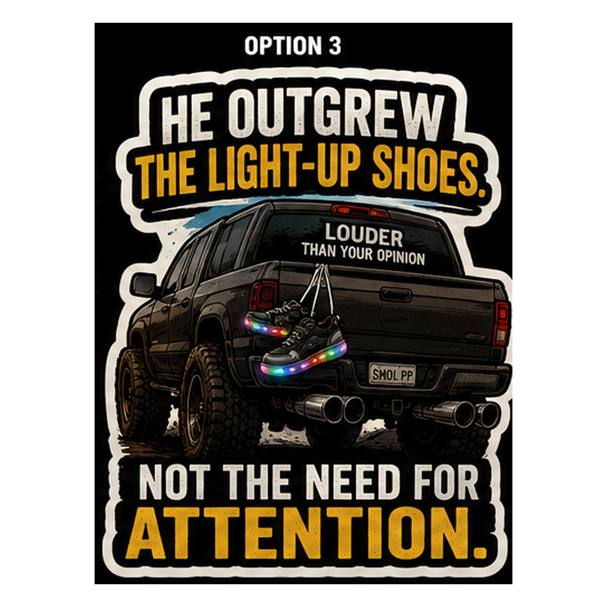 Outgrew the Light-Up Shoes Vinyl Sticker — Humanity Under Review