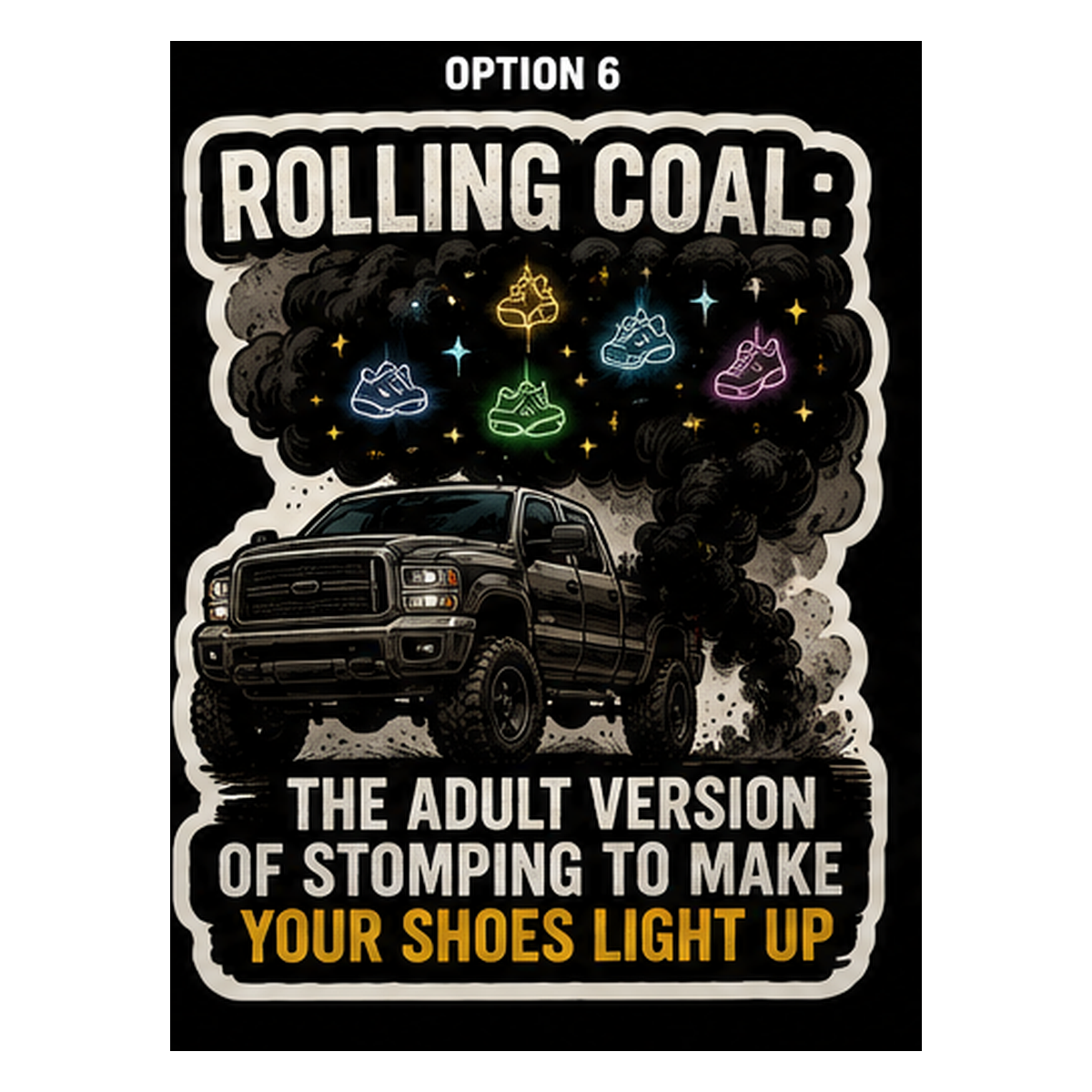 Rolling Coal Vinyl Sticker — Humanity Under Review